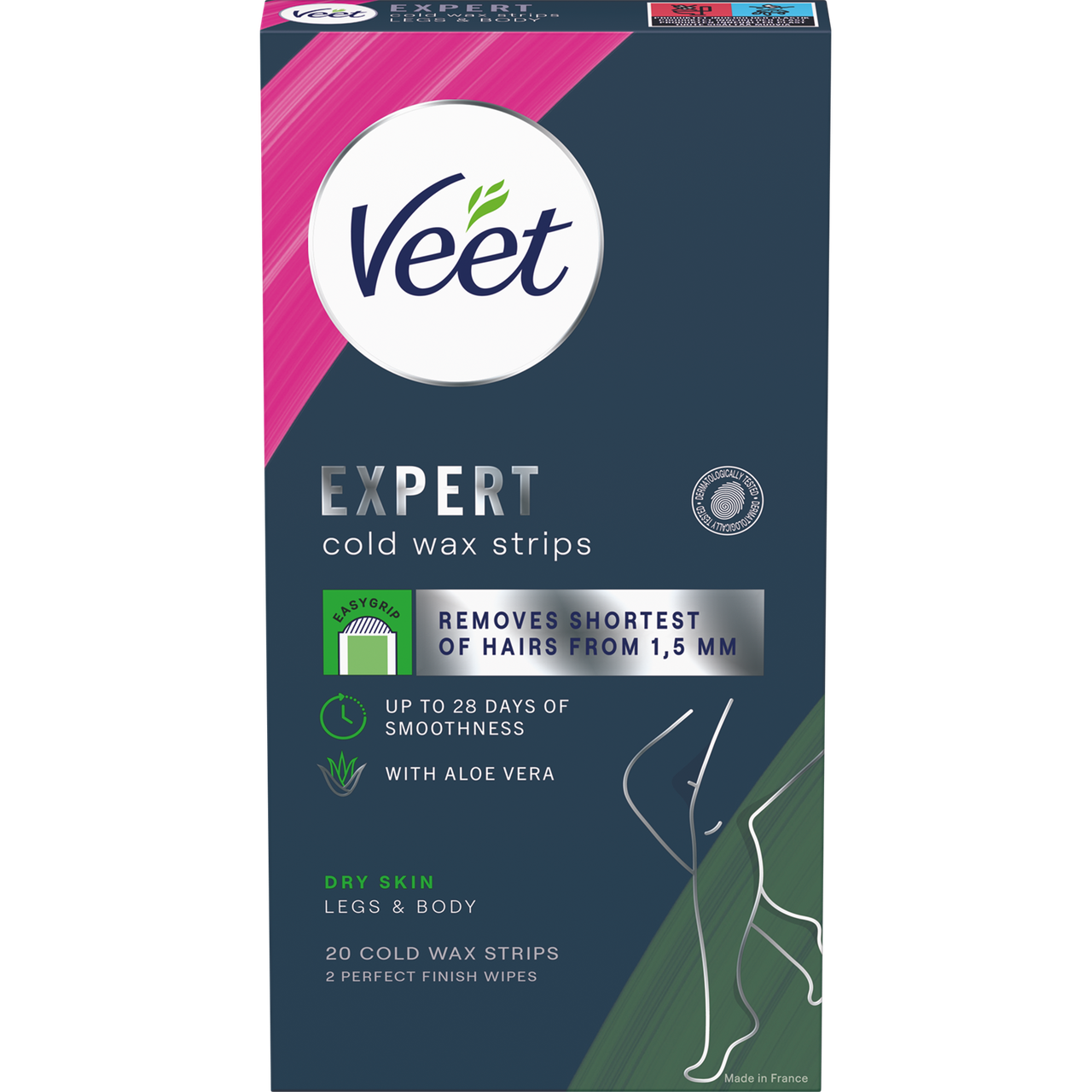 Veet Expert Cold Wax Strips Legs & Body Dry Skin