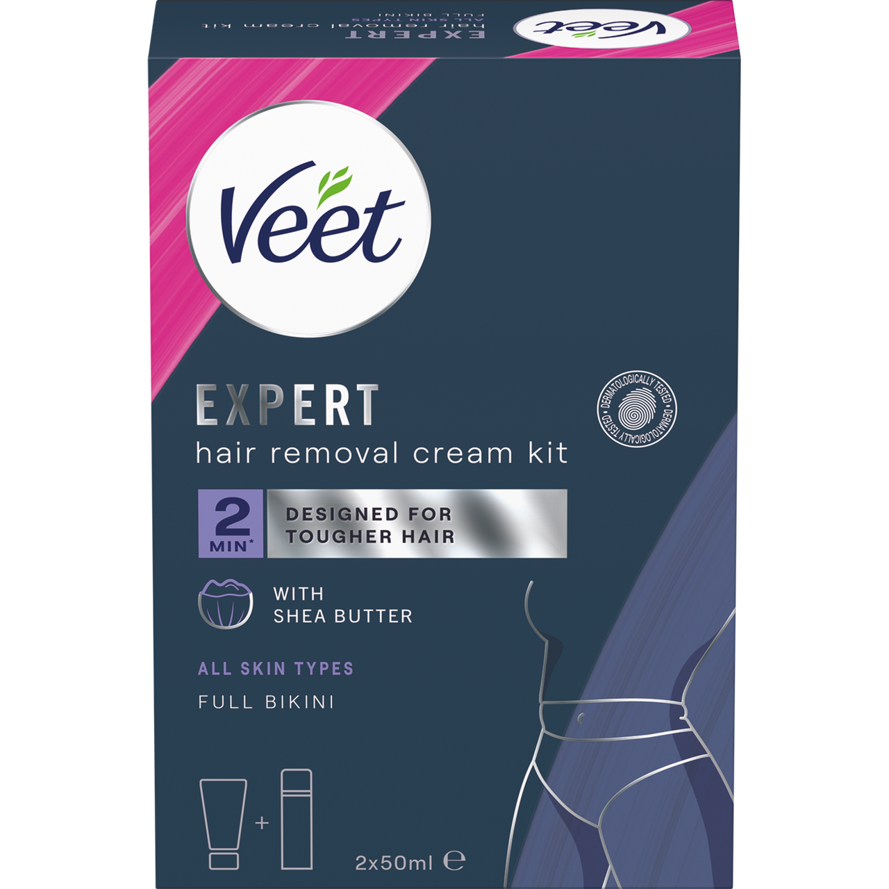 Veet Expert Hair Removal Cream Kit Full Bikini All Skin Types